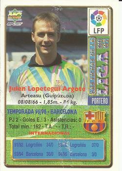 1996-97 Mundicromo Sport Las Fichas de La Liga #39b Lopetegui Back