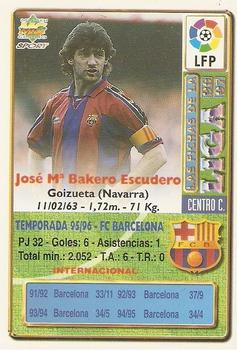 1996-97 Mundicromo Sport Las Fichas de La Liga #49a Bakero Back