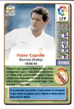1996-97 Mundicromo Sport Las Fichas de La Liga #92 Fabio Capello Back