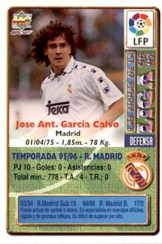 1996-97 Mundicromo Sport Las Fichas de La Liga #96 Garcia Calvo Back