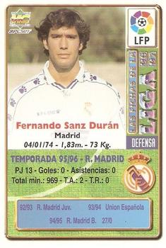 1996-97 Mundicromo Sport Las Fichas de La Liga #102 Fernando Sanz Back