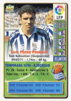 1996-97 Mundicromo Sport Las Fichas de La Liga #118 Luis Perez Back