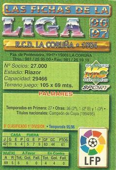 1996-97 Mundicromo Sport Las Fichas de La Liga #145 Escudo Back