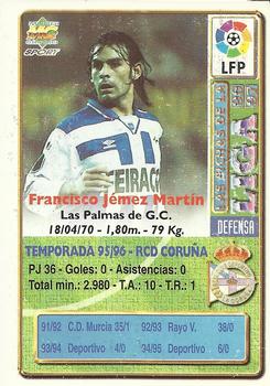 1996-97 Mundicromo Sport Las Fichas de La Liga #150 Paco Back