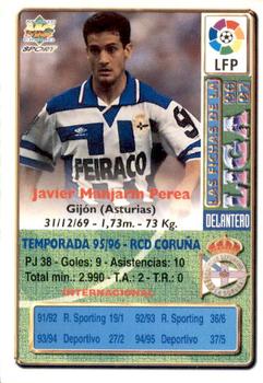 1996-97 Mundicromo Sport Las Fichas de La Liga #161 Manjarín Back