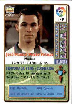 1996-97 Mundicromo Sport Las Fichas de La Liga #194 Prieto Back