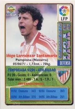 1996-97 Mundicromo Sport Las Fichas de La Liga #223a Inigo Larrainzar Back
