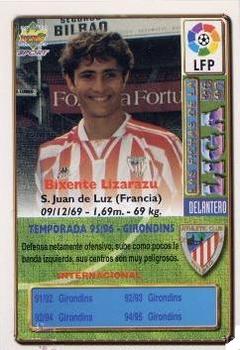 1996-97 Mundicromo Sport Las Fichas de La Liga #228b Bixente Lizarazu Back