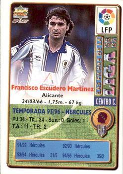 1996-97 Mundicromo Sport Las Fichas de La Liga #351 Paquito Back