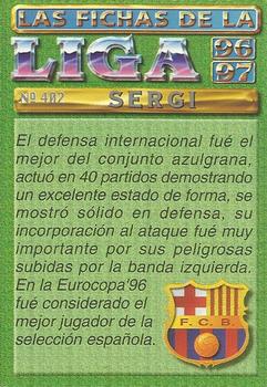1996-97 Mundicromo Sport Las Fichas de La Liga #402 Sergi Back