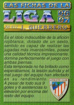 1996-97 Mundicromo Sport Las Fichas de La Liga #412 Guerrero Back