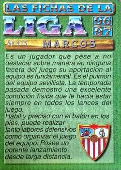 1996-97 Mundicromo Sport Las Fichas de La Liga #413 Marcos Back