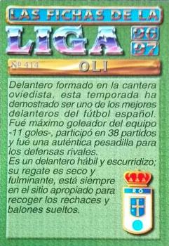 1996-97 Mundicromo Sport Las Fichas de La Liga #414 Oli Back