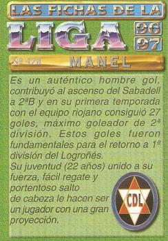 1996-97 Mundicromo Sport Las Fichas de La Liga #420 Manel Back