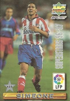 1996-97 Mundicromo Sport Las Fichas de La Liga #425 Simeone / Pantic Front