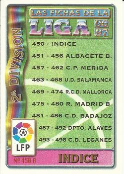 1996-97 Mundicromo Sport Las Fichas de La Liga #450 2ª División CL Front