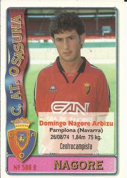 1996-97 Mundicromo Sport Las Fichas de La Liga #508 Nagore / Mateo Back