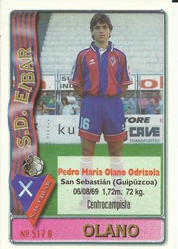 1996-97 Mundicromo Sport Las Fichas de La Liga #517 S.D Eibar / Olano Back