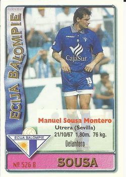 1996-97 Mundicromo Sport Las Fichas de La Liga #526 Sousa / Villena Back