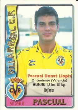 1996-97 Mundicromo Sport Las Fichas de La Liga #540 Pascual / Roberto Back