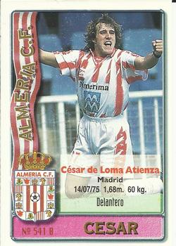 1996-97 Mundicromo Sport Las Fichas de La Liga #541 Almeria / Cesar Back