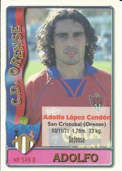 1996-97 Mundicromo Sport Las Fichas de La Liga #549 Adolfo / Cainzos Front