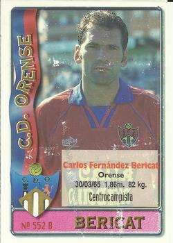 1996-97 Mundicromo Sport Las Fichas de La Liga #552 Santi / Bericat Back