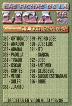 1996-97 Mundicromo Sport Las Fichas de La Liga #379 Team Photo Back