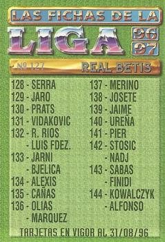 1996-97 Mundicromo Sport Las Fichas de La Liga #127 Team Photo Back