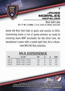 2016 Topps MLS #3 Javier Morales Back