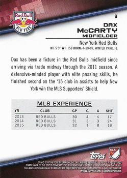 2016 Topps MLS #9 Dax McCarty Back