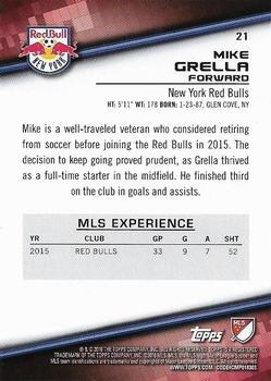 2016 Topps MLS #21 Mike Grella Back