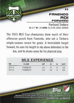 2016 Topps MLS #44 Fanendo Adi Back