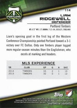 2016 Topps MLS #114 Liam Ridgewell Back