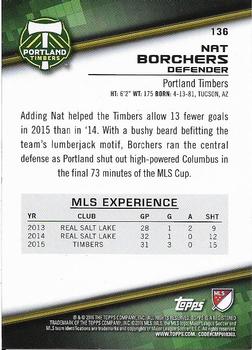 2016 Topps MLS #136 Nat Borchers Back