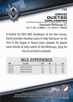 2016 Topps MLS #154 David Ousted Back
