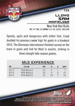 2016 Topps MLS #155 Lloyd Sam Back