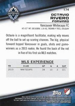 2016 Topps MLS #174 Octavio Rivero Back