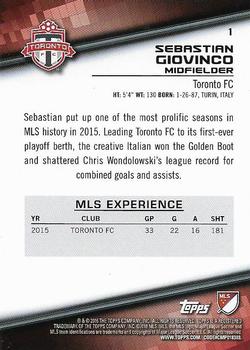 2016 Topps MLS #1 Sebastian Giovinco Back