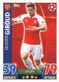 2015-16 Topps Match Attax UEFA Champions League English #16 Olivier Giroud Front