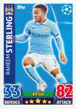 2015-16 Topps Match Attax UEFA Champions League English #51 Raheem Sterling Front