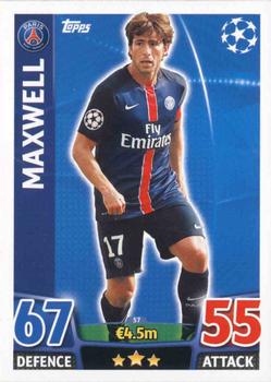 2015-16 Topps Match Attax UEFA Champions League English #57 Maxwell Front
