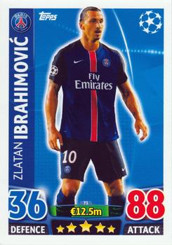 2015-16 Topps Match Attax UEFA Champions League English #71 Zlatan Ibrahimovic Front
