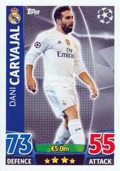 2015-16 Topps Match Attax UEFA Champions League English #76 Dani Carvajal Front