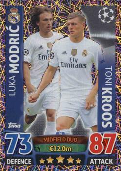 2015-16 Topps Match Attax UEFA Champions League English #90 Luka Modric / Toni Kroos Front