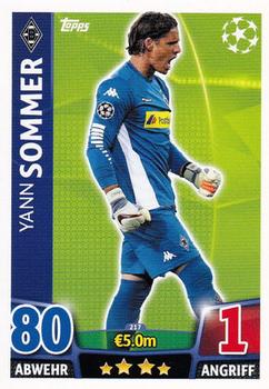 2015-16 Topps Match Attax UEFA Champions League English #217 Yann Sommer Front