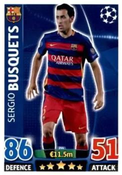2015-16 Topps Match Attax UEFA Champions League English #244 Sergio Busquets Front