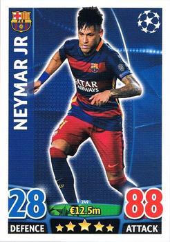 2015-16 Topps Match Attax UEFA Champions League English #249 Neymar Jr Front