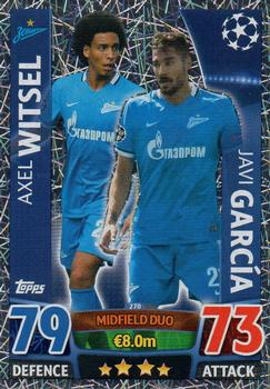 2015-16 Topps Match Attax UEFA Champions League English #270 Axel Witsel / Javi Garcia Front