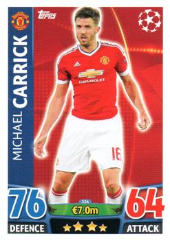 2015-16 Topps Match Attax UEFA Champions League English #334 Michael Carrick Front